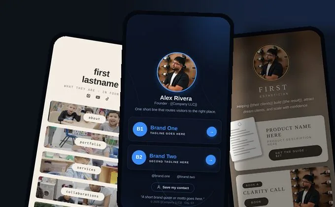 Link Page Templates