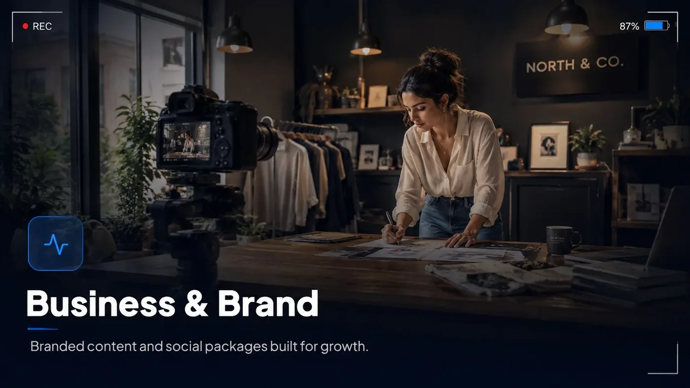 Business and brand photography and video production services