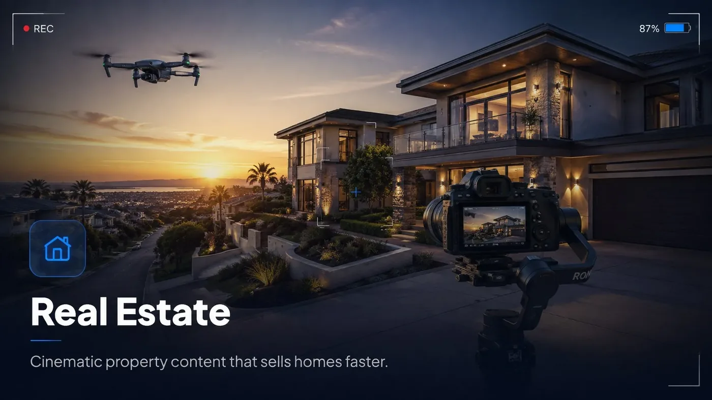 Aerial drone real estate photography and videography services in Central Florida
